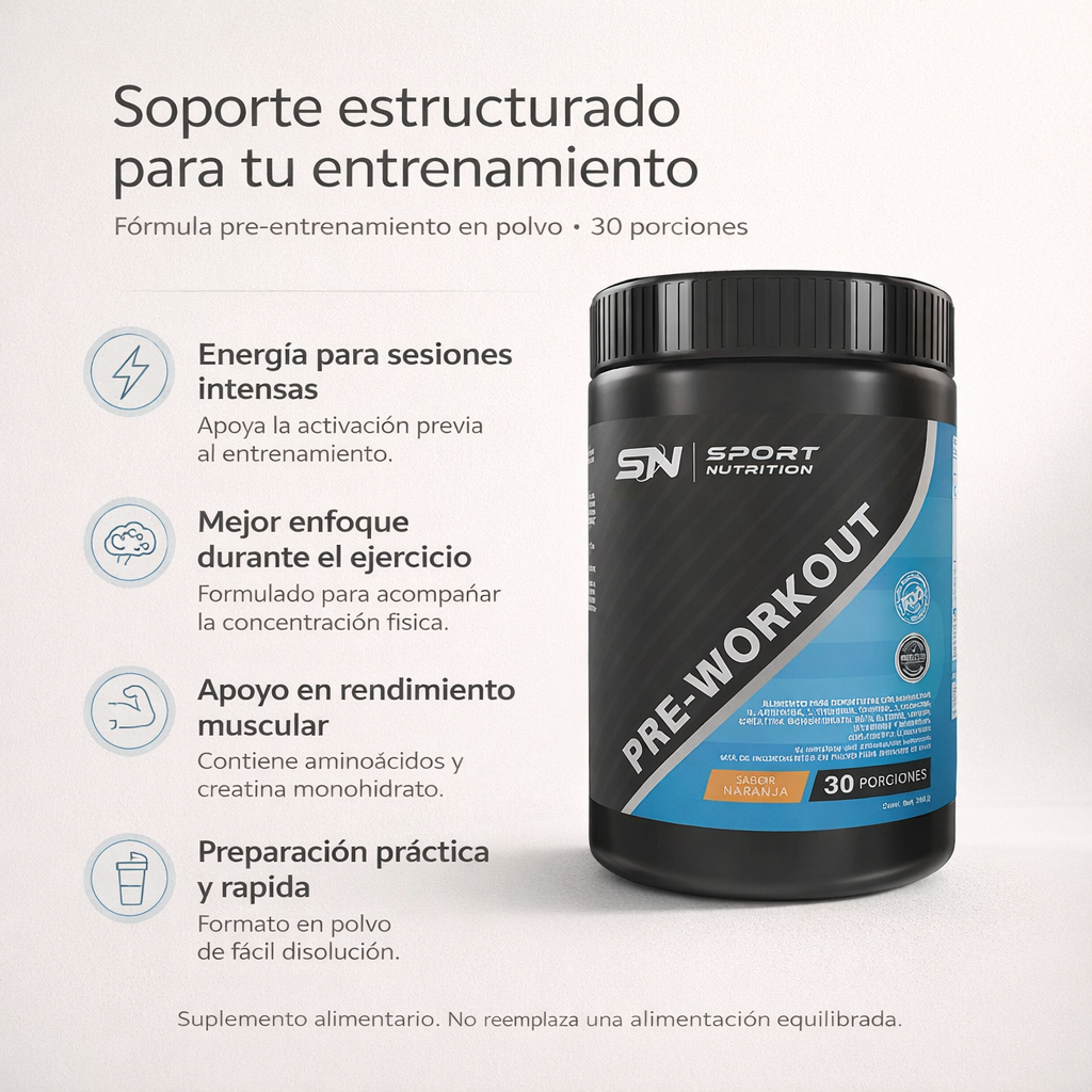 Pre-Workout – Energía, potencia y resistencia para tus entrenamientos | 300 g