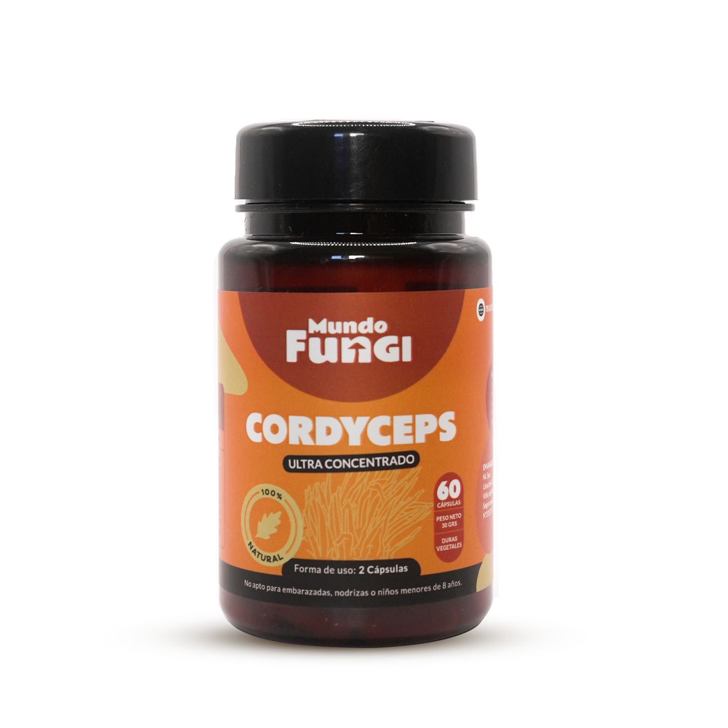 Cápsulas de Cordyceps – Ultra Concentrado (60 caps)