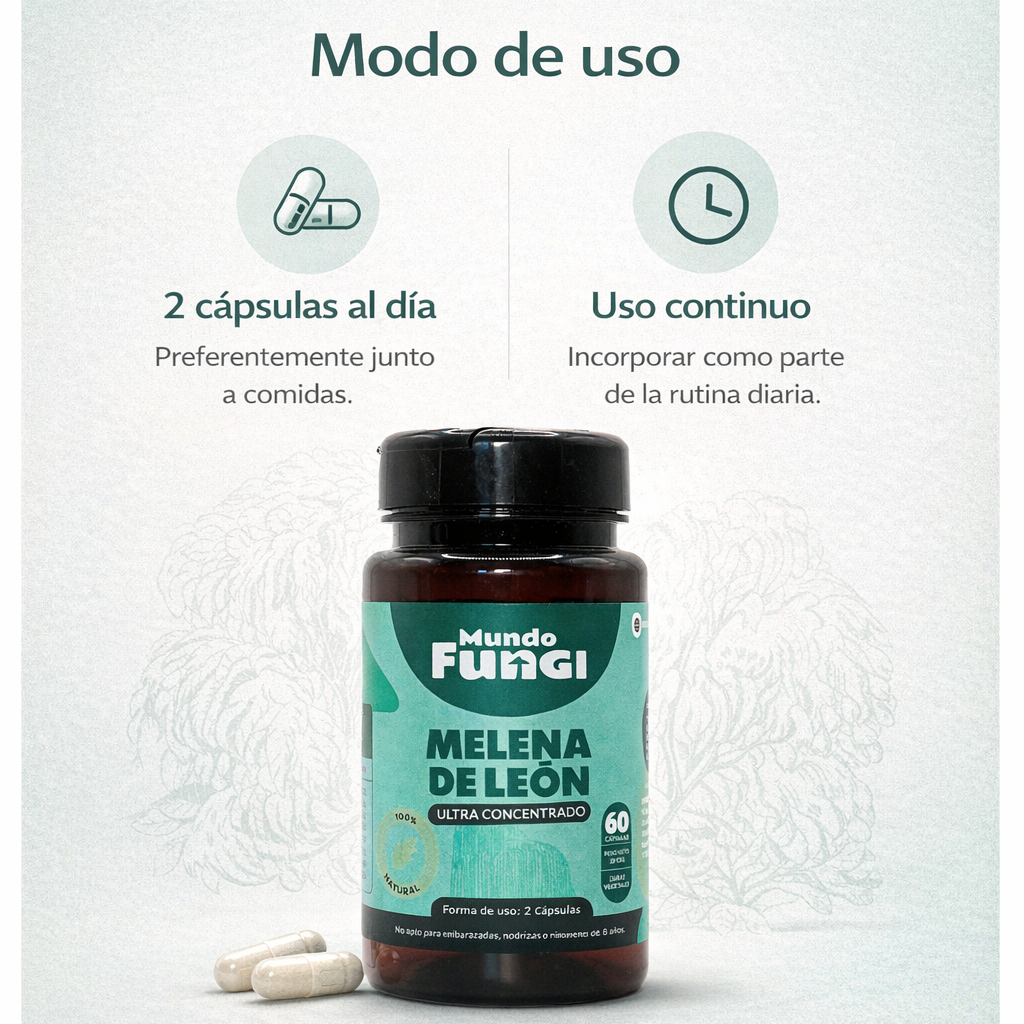 Cápsulas de Melena de León – Ultra Concentrado (60 caps)