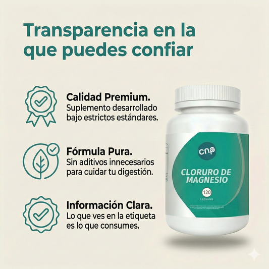 Cloruro de Magnesio 500 mg – Soporte óseo y muscular | 120 cápsulas