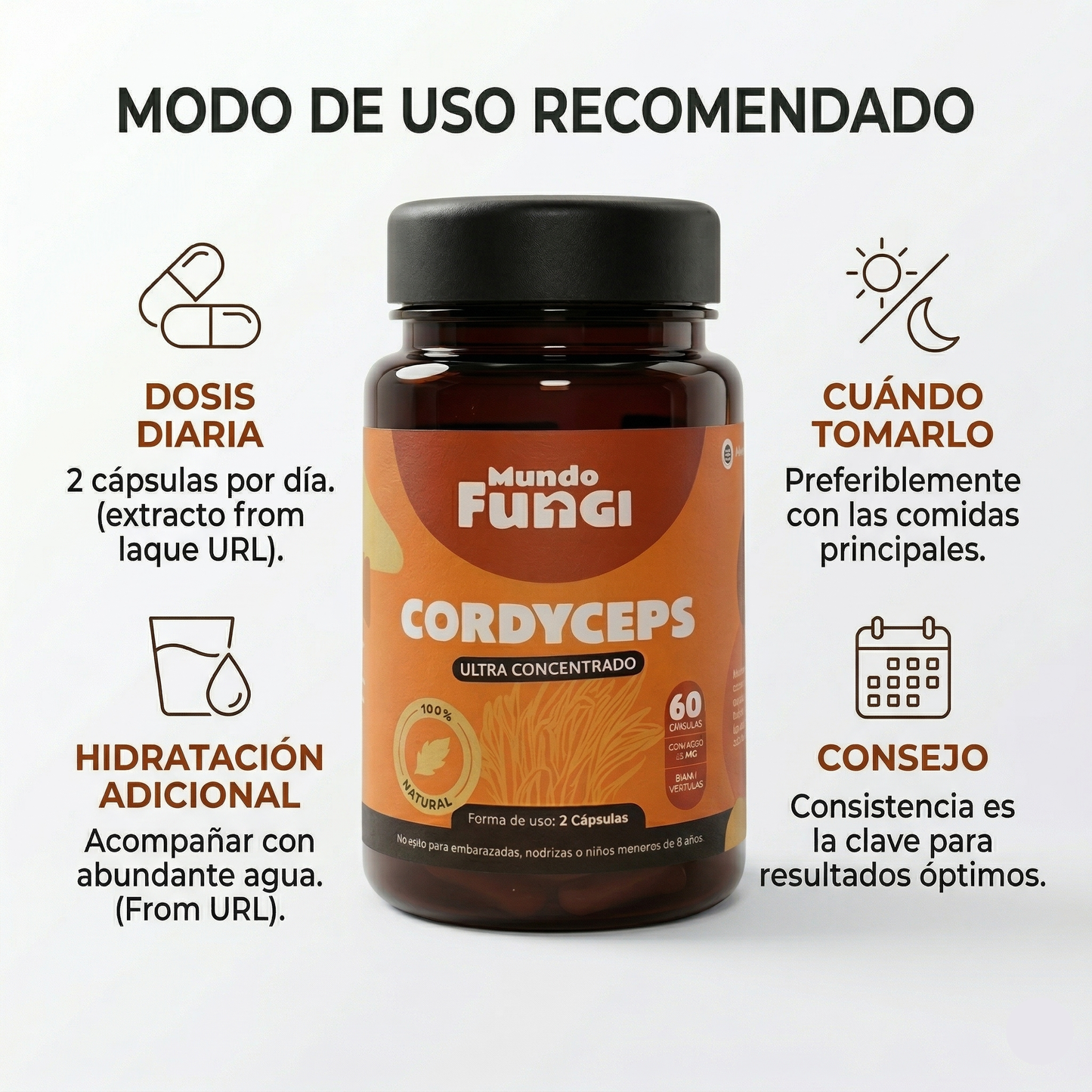 Cápsulas de Cordyceps – Ultra Concentrado (60 caps)