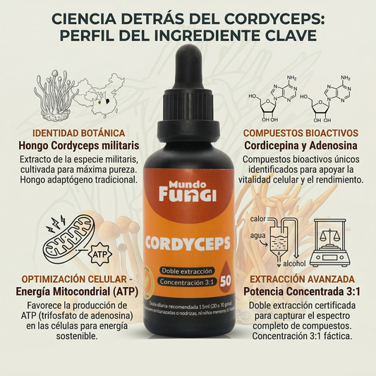 Extracto de Cordyceps en gotas – Doble Extracción 3:1 (50 ml)