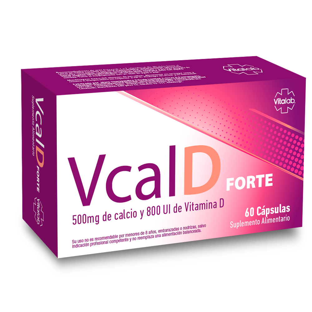 VCAL D FORTE – Salud ósea y soporte nutricional | Calcio + Vitamina D3 | 60 cápsulas