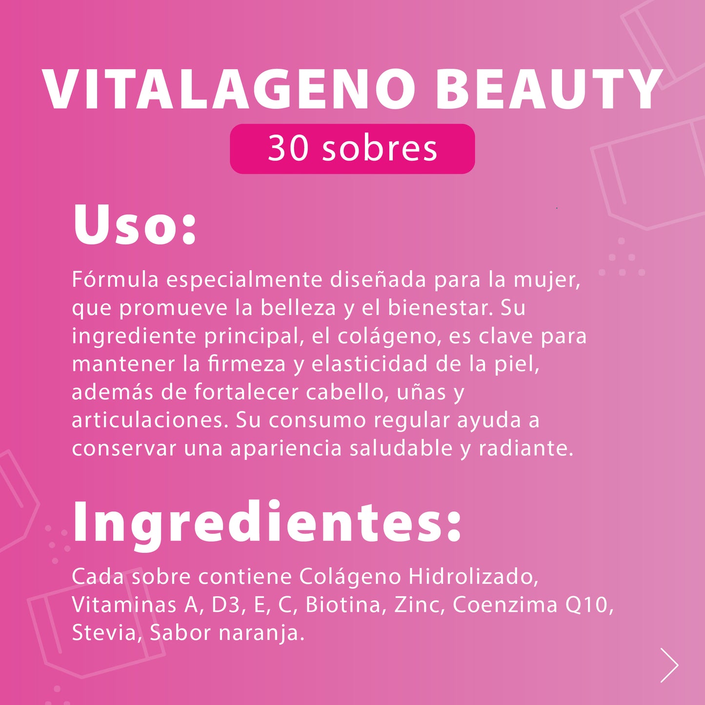 Vitalageno – Colágeno hidrolizado (Beauty · Pure · Senior) | 30 sobres