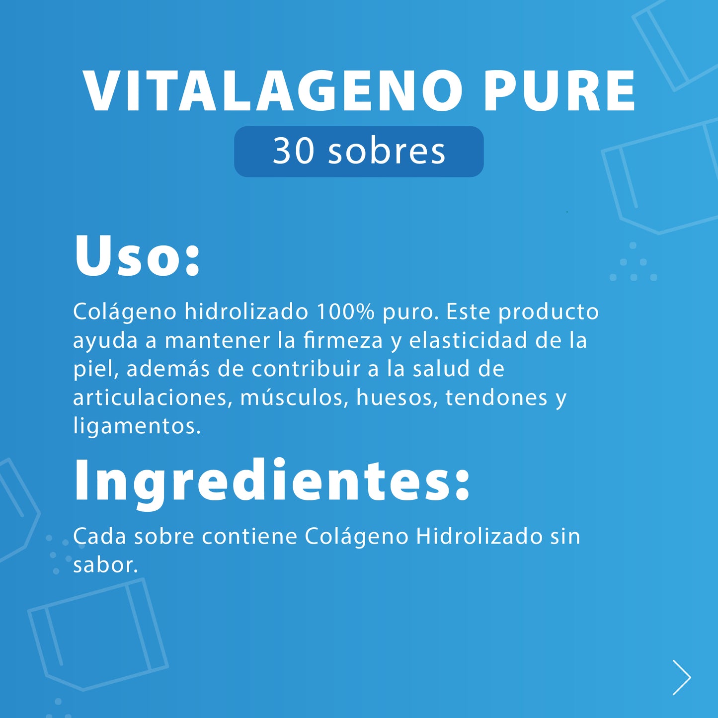Vitalageno – Colágeno hidrolizado (Beauty · Pure · Senior) | 30 sobres