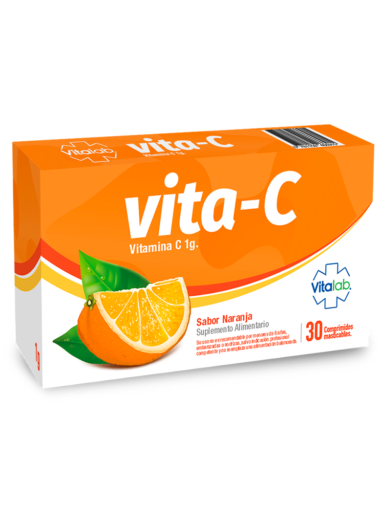 Vita-C 1000 mg masticable - Sistema inmunológico y protección antioxidante | 30 comprimidos