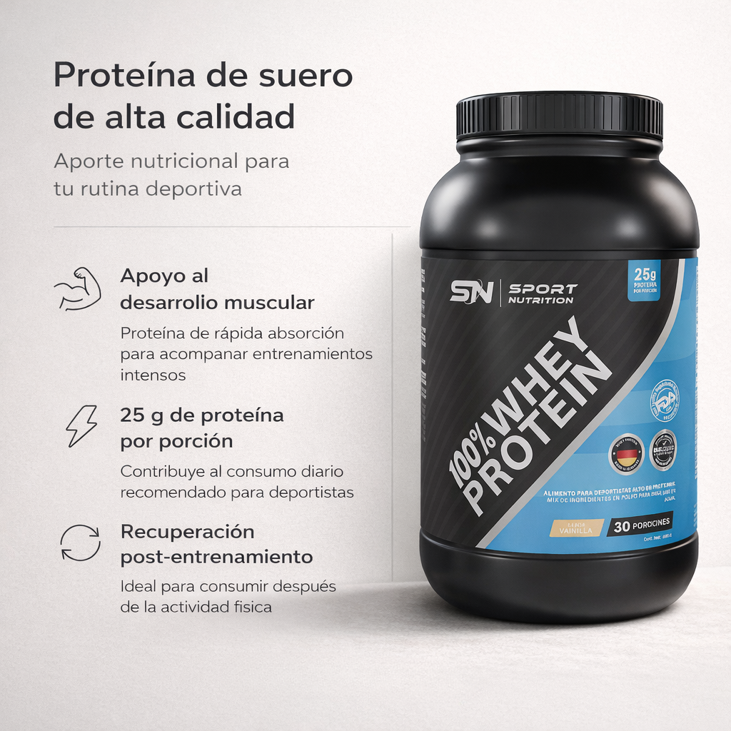 100% Whey Protein Vainilla – Potencia tu Rendimiento | 1000 g