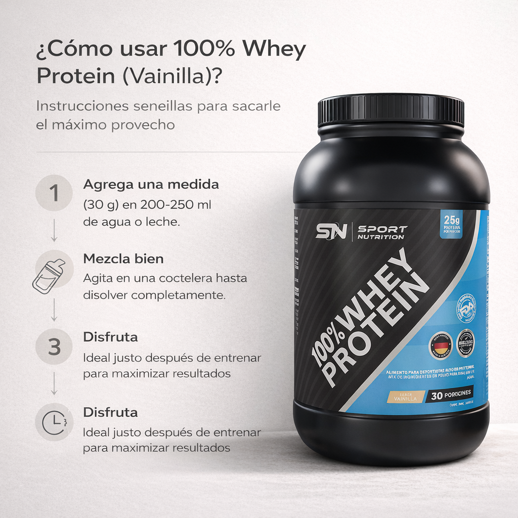 100% Whey Protein Vainilla – Potencia tu Rendimiento | 1000 g