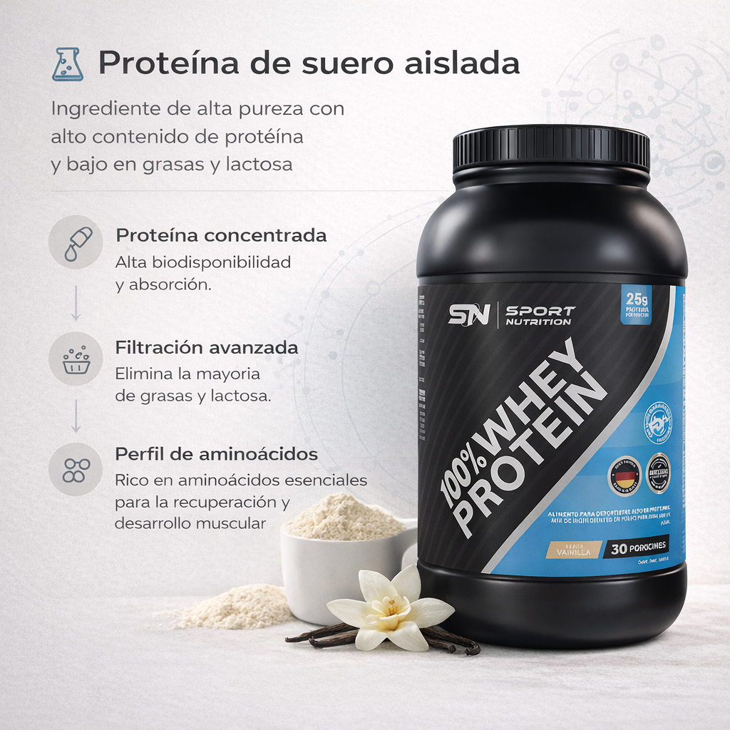 100% Whey Protein Vainilla – Potencia tu Rendimiento | 1000 g