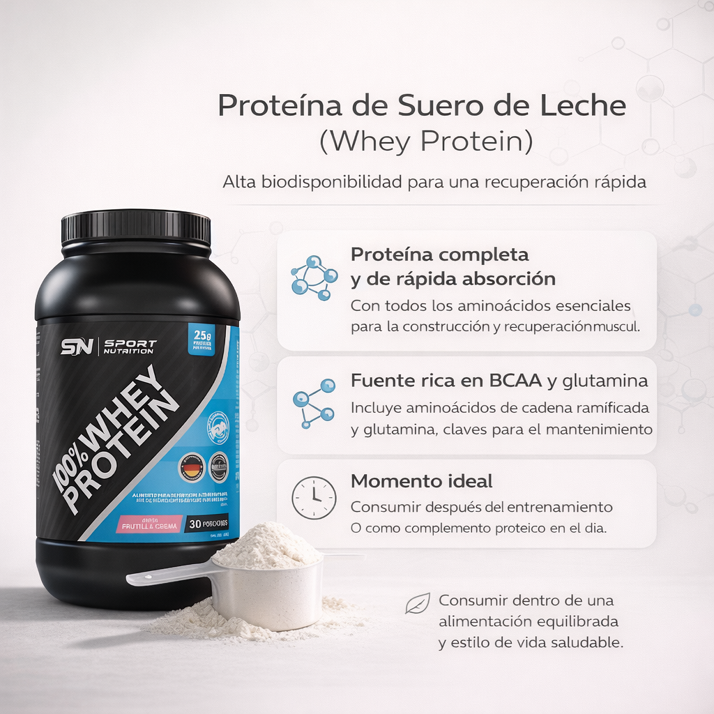 100% Whey Protein Frutilla Crema – Nutrición y Potencia para tu Entrenamiento | 1000 g