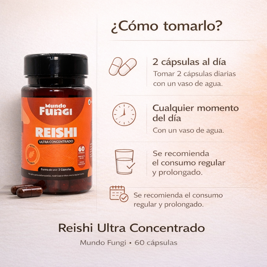 Cápsulas de Reishi – Ultra Concentrado (60 caps)