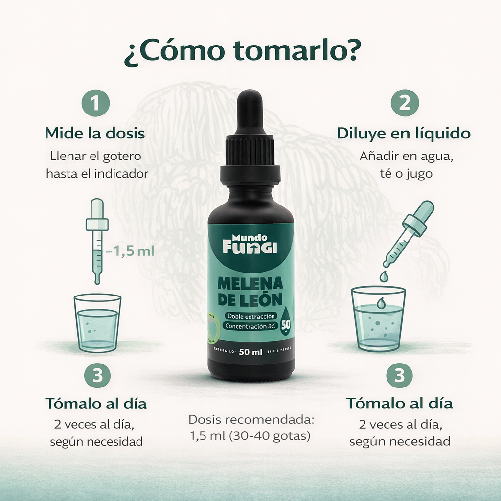 Extracto de Melena de León en gotas – Doble Extracción 3:1 (50 ml)