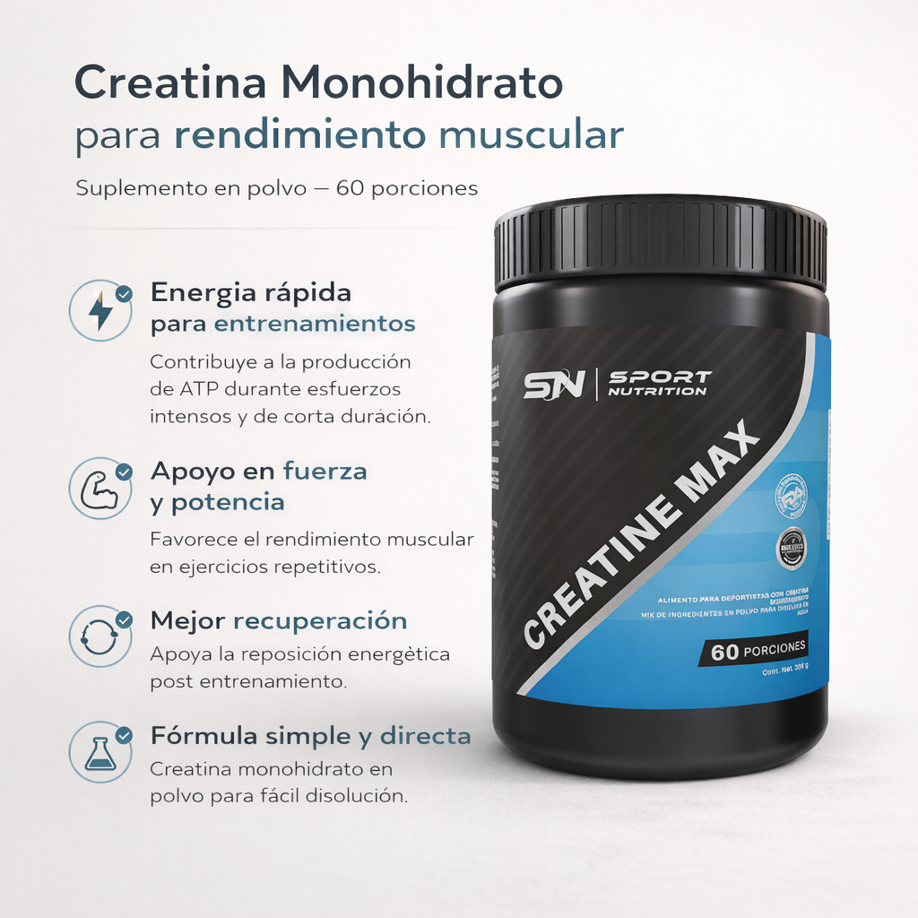 Creatine Max – Energía y fuerza para superar tus límites | 300 g