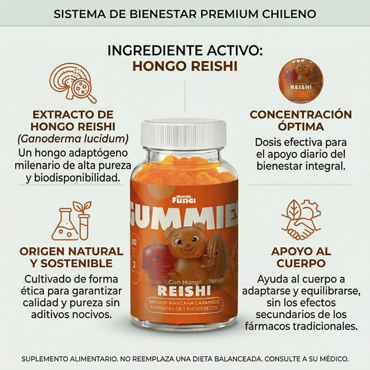 Gomitas de Hongo Reishi adaptado para niños