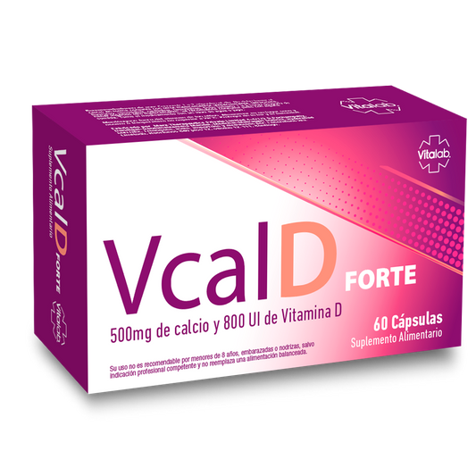 VCAL D FORTE – Salud ósea y soporte nutricional | Calcio + Vitamina D3 | 60 cápsulas
