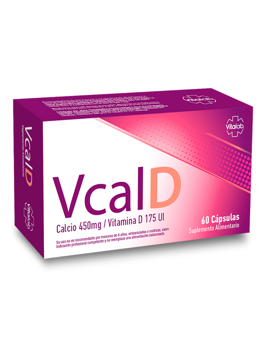 VCAL D – Salud ósea y soporte nutricional | Calcio + Vitamina D3 | 60 cápsulas