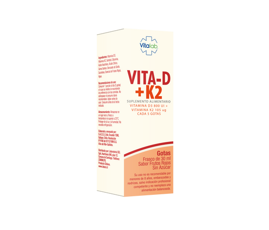 Vita-D + K2 – Salud ósea y cardiovascular con absorción inteligente | Gotas 30 ml