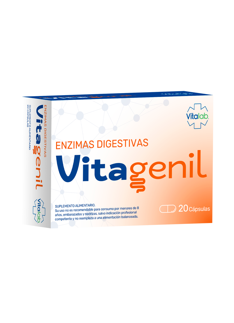 Vitagenil – Enzimas digestivas para bienestar gastrointestinal | 20 cápsulas