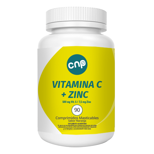 Vitamina C 500 mg + Zinc  7.5 mg – Refuerzo inmunológico diario | 90 cápsulas