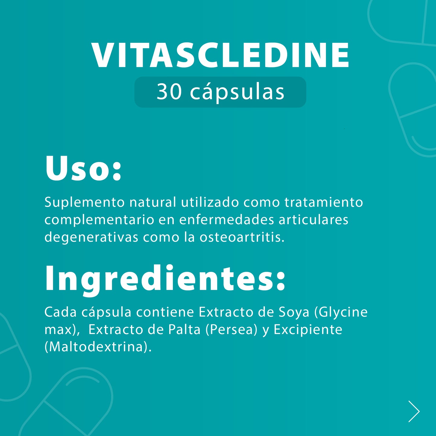 Vitascledine – Soporte articular natural | 30 cápsulas