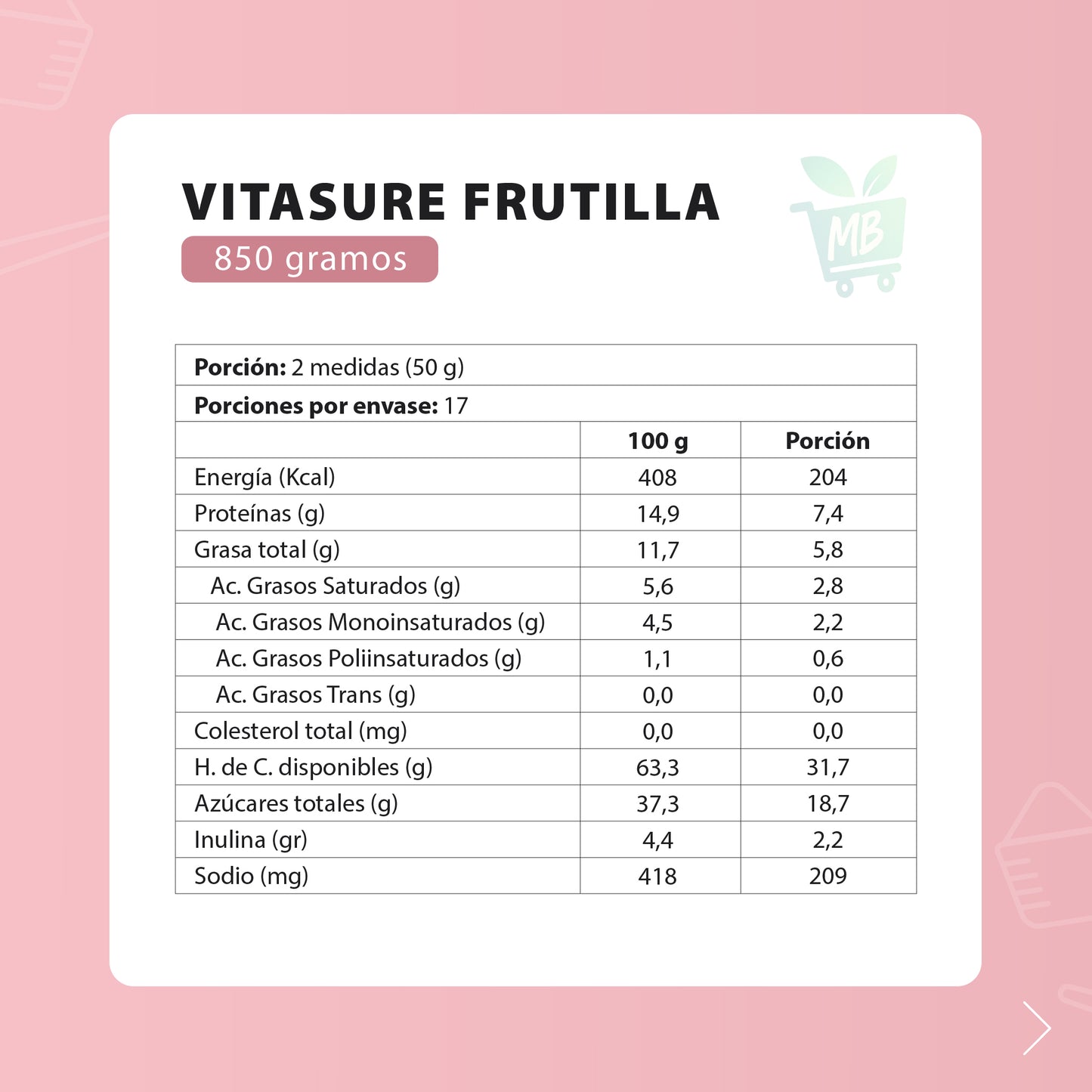 Vitasure – Nutrición diaria equilibrada | 850 g
