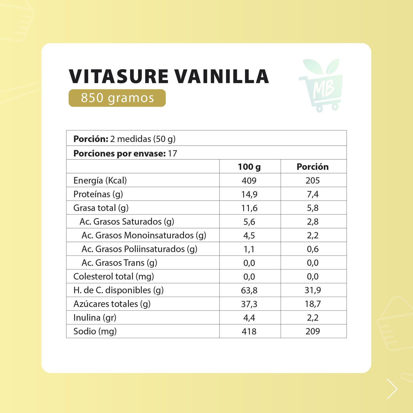 Vitasure – Nutrición diaria equilibrada | 850 g