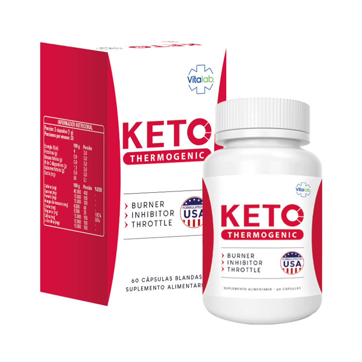 KETO THERGOGENIC 60 CAPSULAS